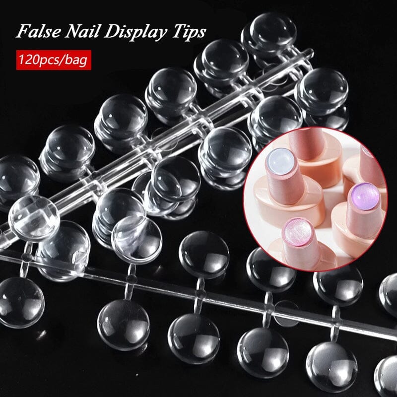 120pcs Round Transparent Display False Nail Tips - Image 3