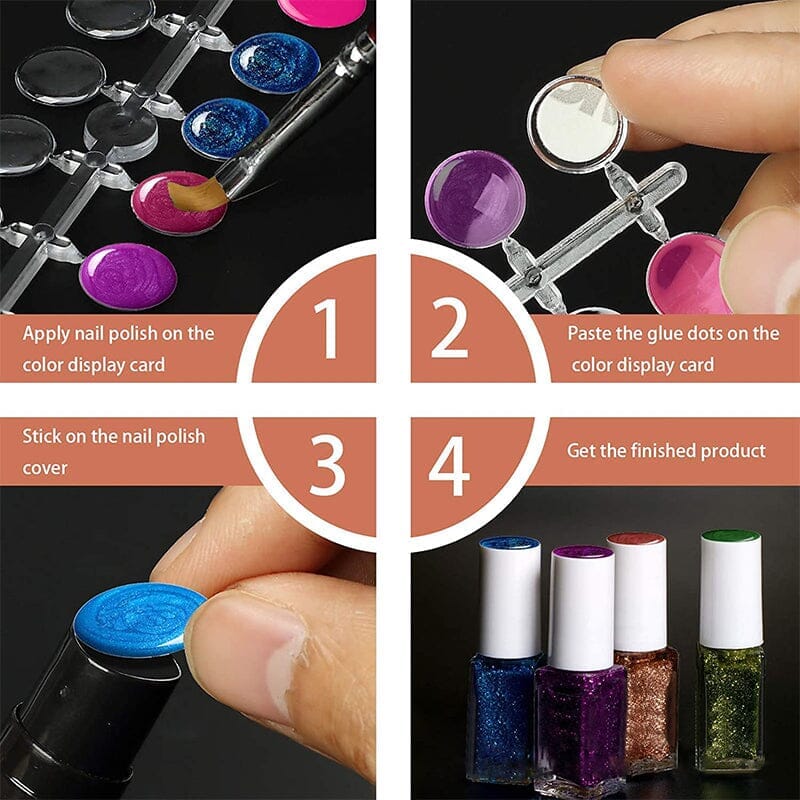 120pcs Round Transparent Display False Nail Tips - Image 5