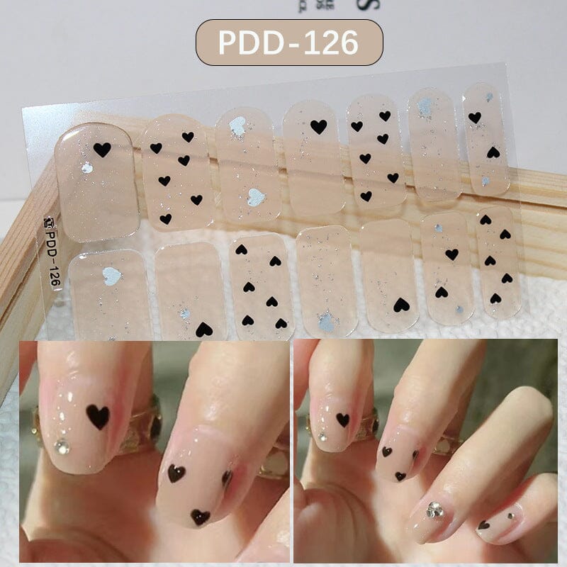 14 Tips Full Cover Nail Stickers Flowers Gradient Patterns - Image 14