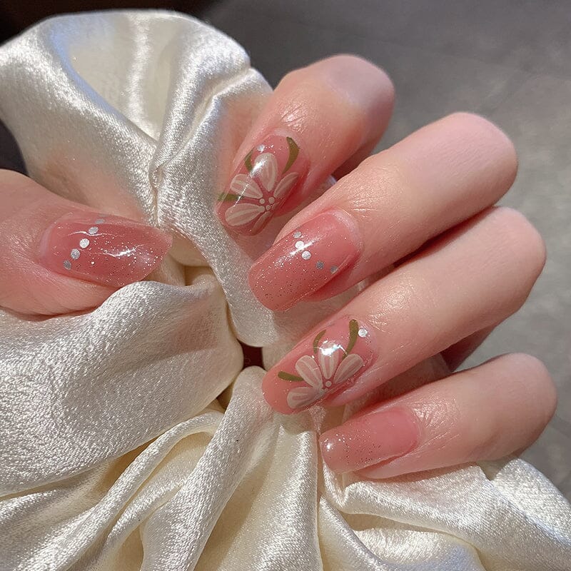 14 Tips Full Cover Nail Stickers Flowers Gradient Patterns - Image 4