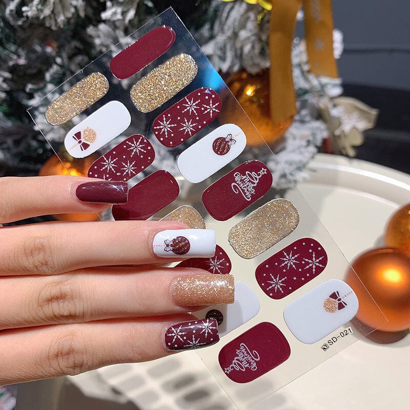 16 Tips Christmas Full Cover Nail Stickers - Image 10