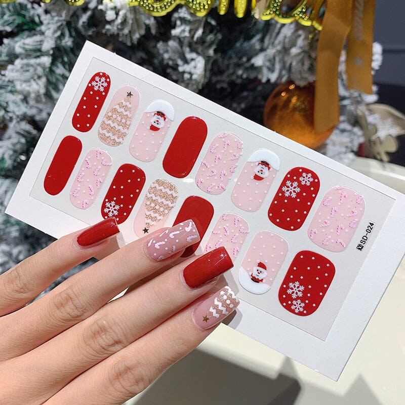 16 Tips Christmas Full Cover Nail Stickers - Image 12
