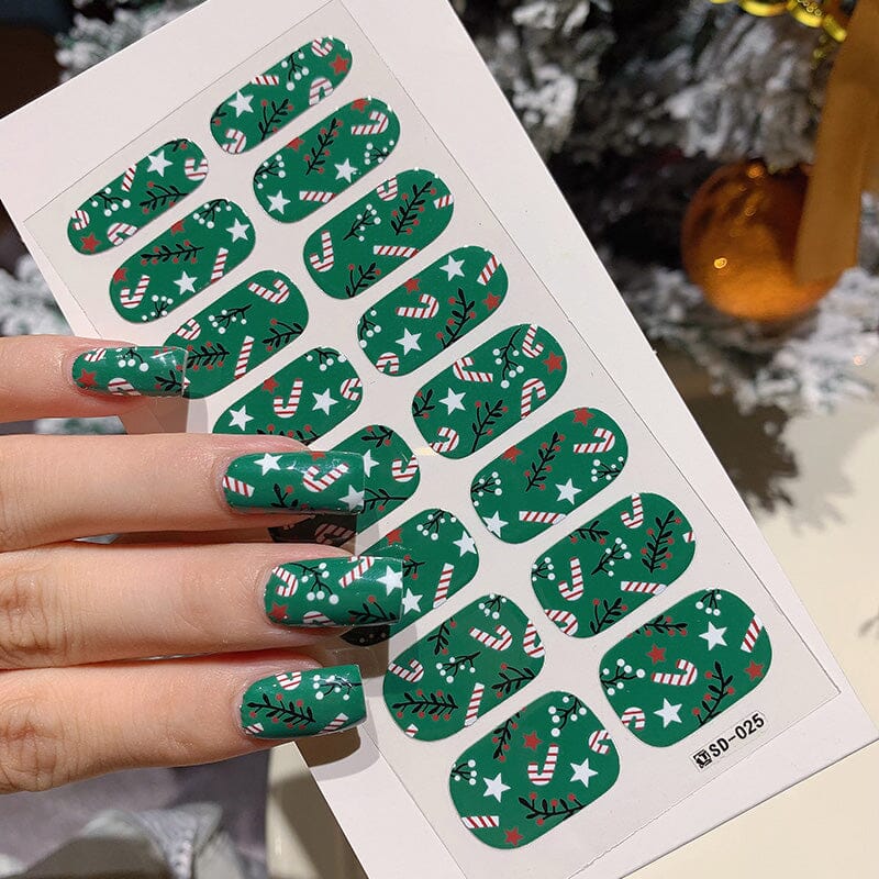 16 Tips Christmas Full Cover Nail Stickers - Image 13