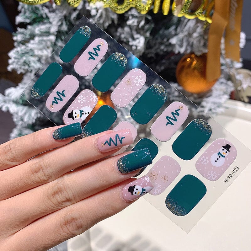 16 Tips Christmas Full Cover Nail Stickers - Image 14