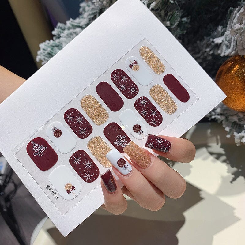 16 Tips Christmas Full Cover Nail Stickers - Image 3