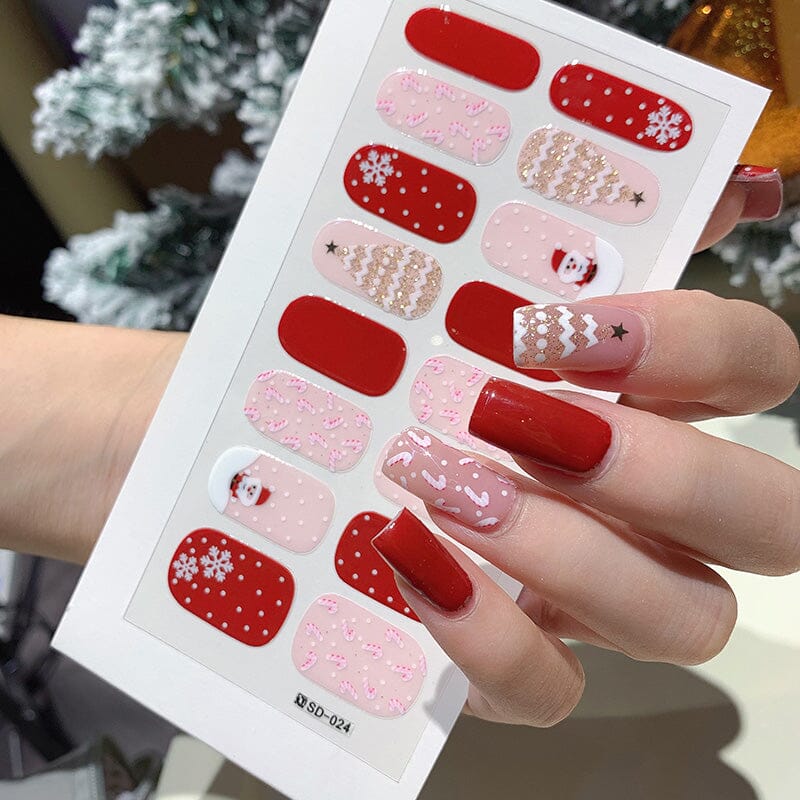 16 Tips Christmas Full Cover Nail Stickers - Image 5