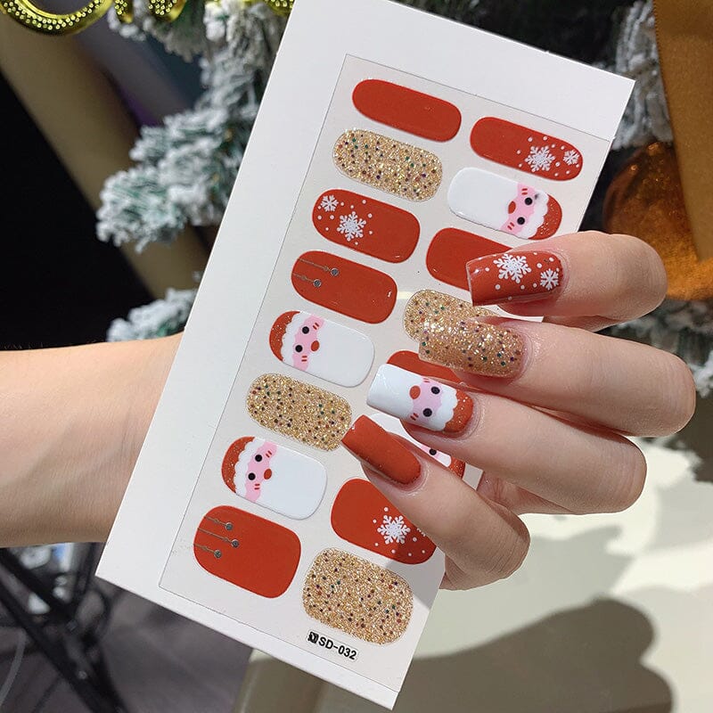 16 Tips Christmas Full Cover Nail Stickers - Image 9