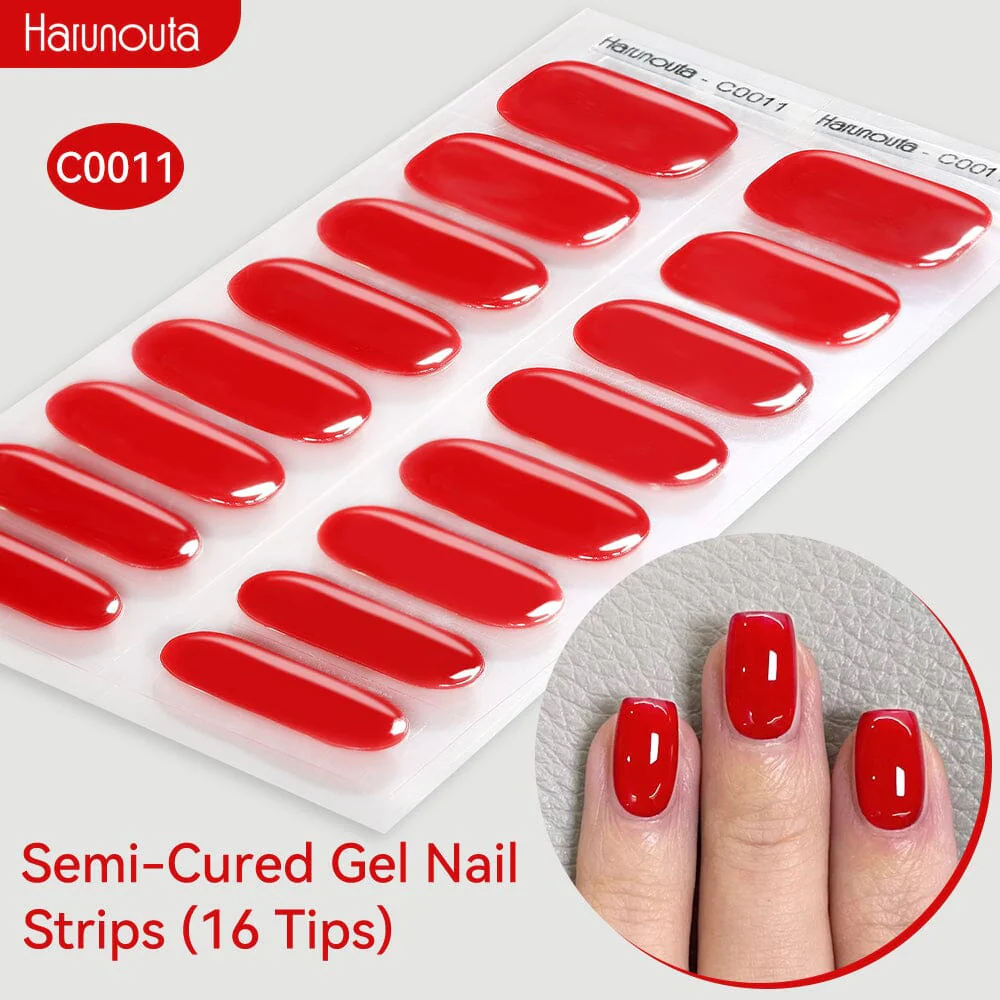 16 Tips Semi-Cured Gel Nail Strips C001-C056 - Image 11