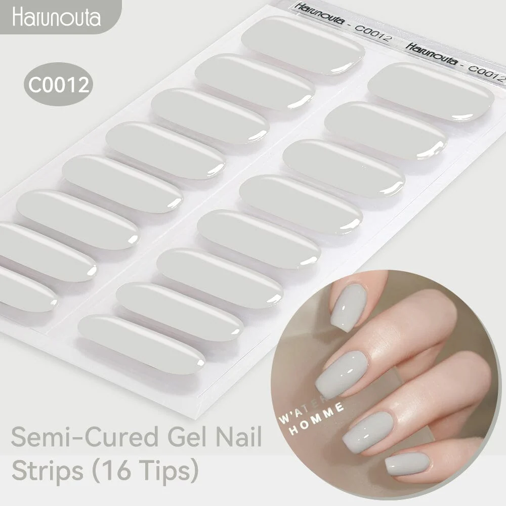 16 Tips Semi-Cured Gel Nail Strips C001-C056 - Image 12