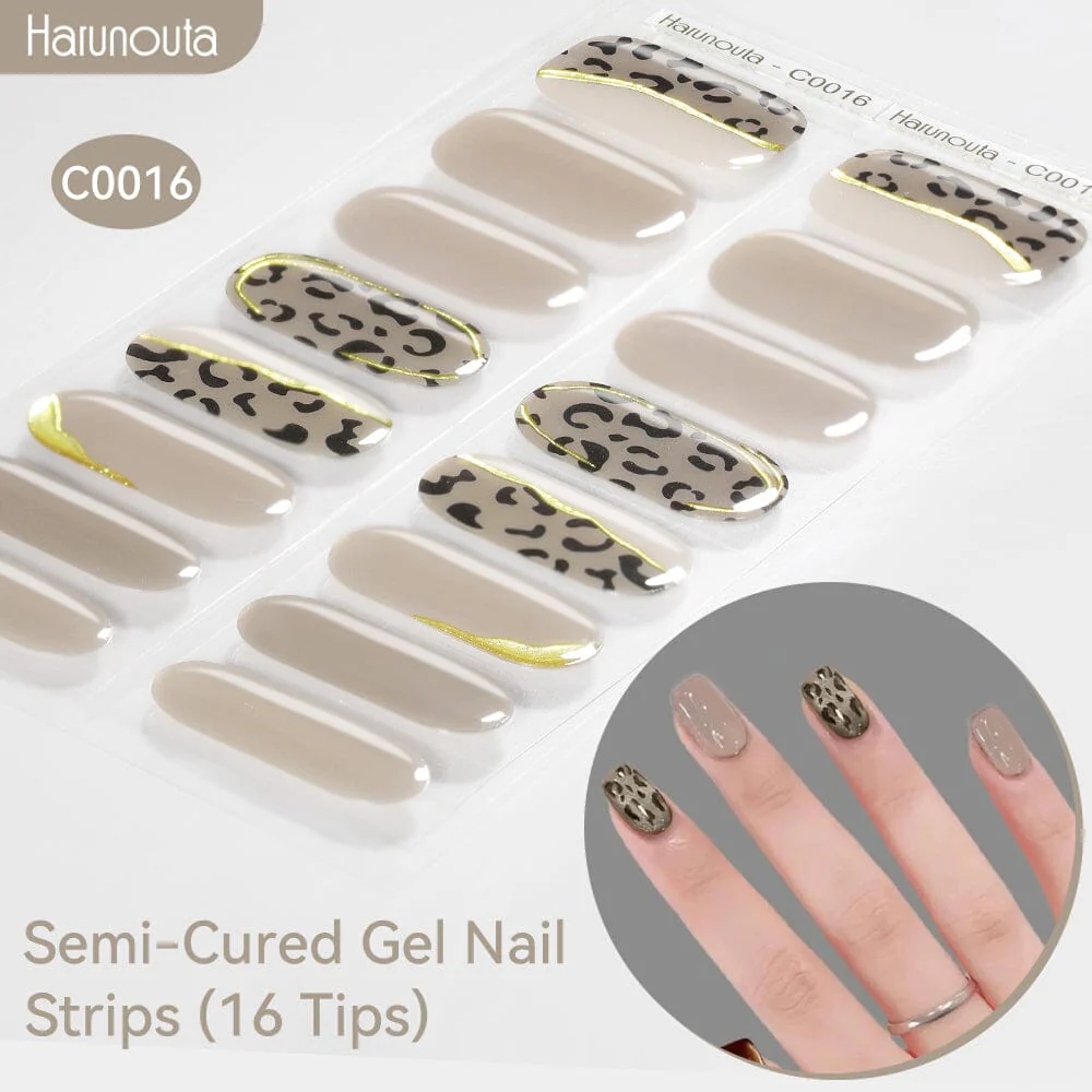 16 Tips Semi-Cured Gel Nail Strips C001-C056 - Image 16