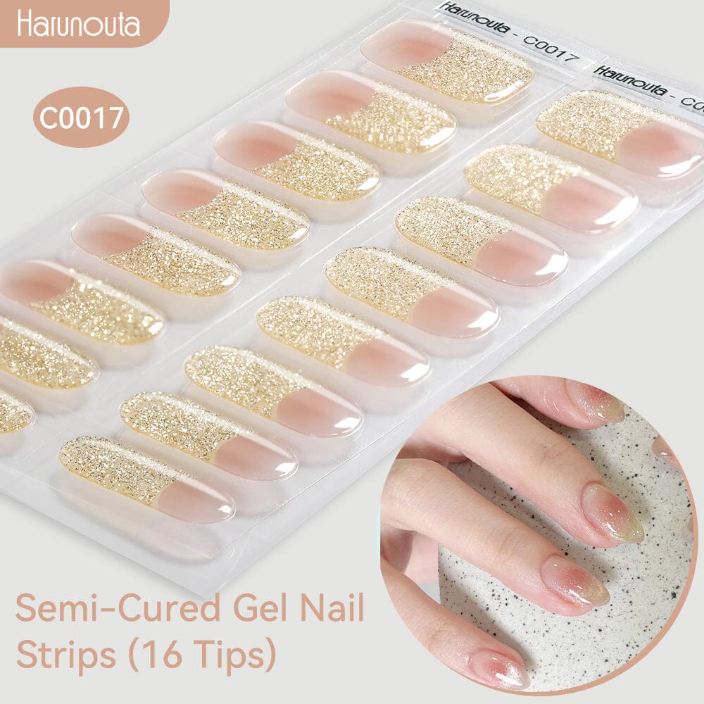 16 Tips Semi-Cured Gel Nail Strips C001-C056 - Image 17