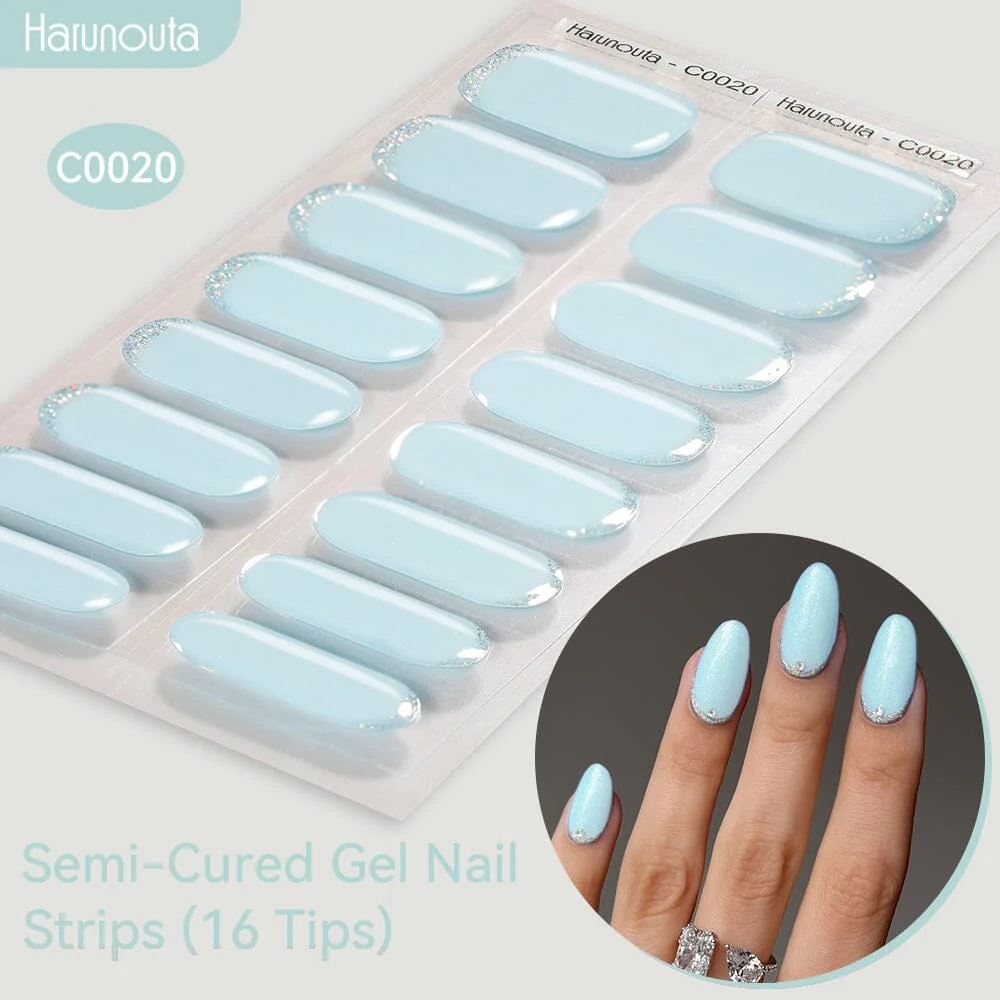 16 Tips Semi-Cured Gel Nail Strips C001-C056 - Image 20
