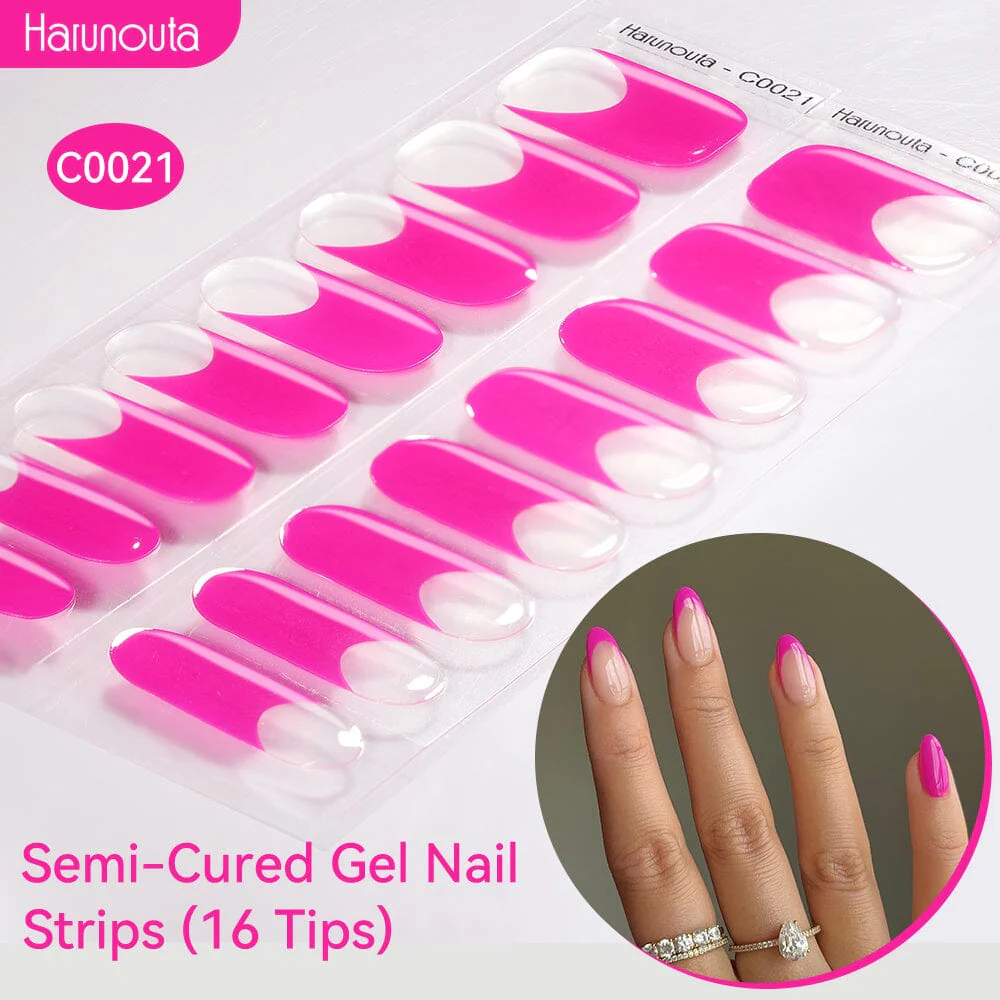 16 Tips Semi-Cured Gel Nail Strips C001-C056 - Image 21