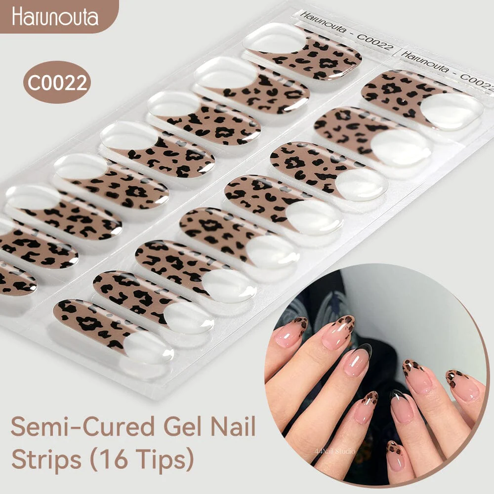 16 Tips Semi-Cured Gel Nail Strips C001-C056 - Image 22
