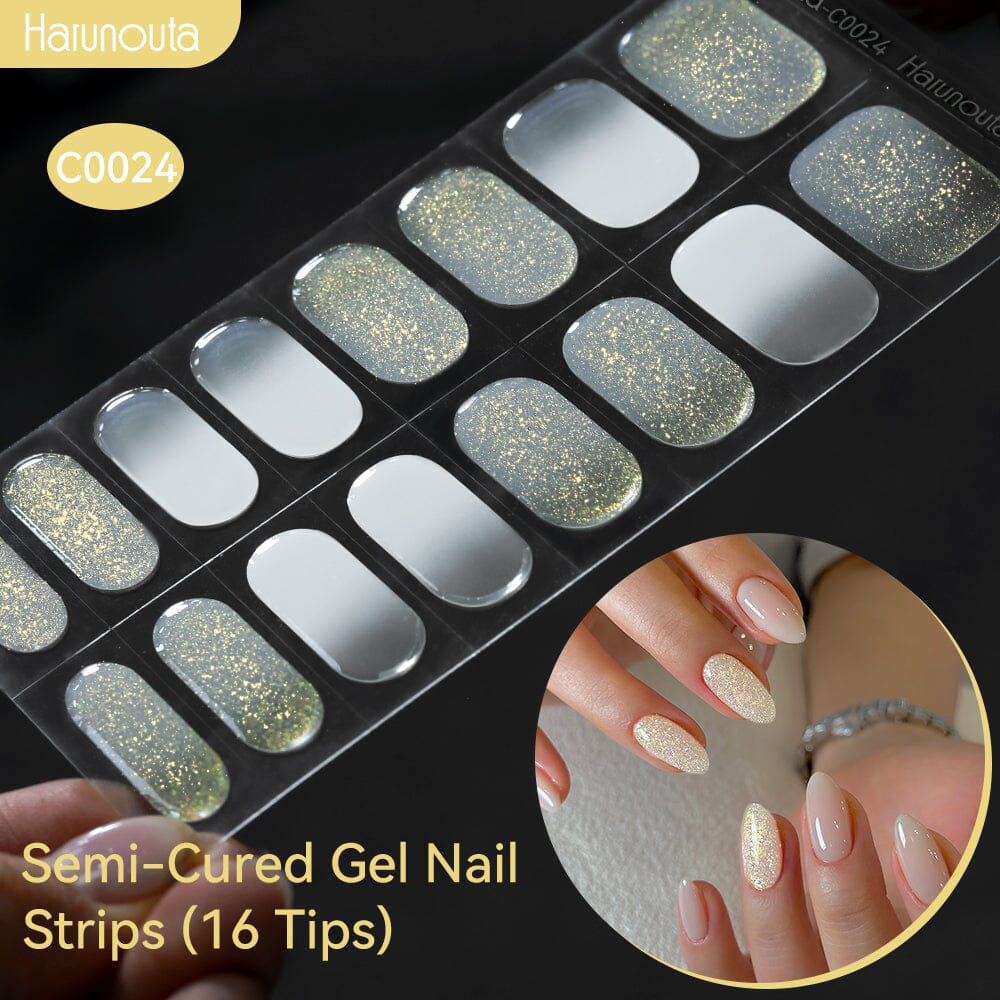 16 Tips Semi-Cured Gel Nail Strips C001-C056 - Image 24