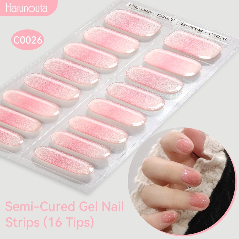 16 Tips Semi-Cured Gel Nail Strips C001-C056 - Image 26