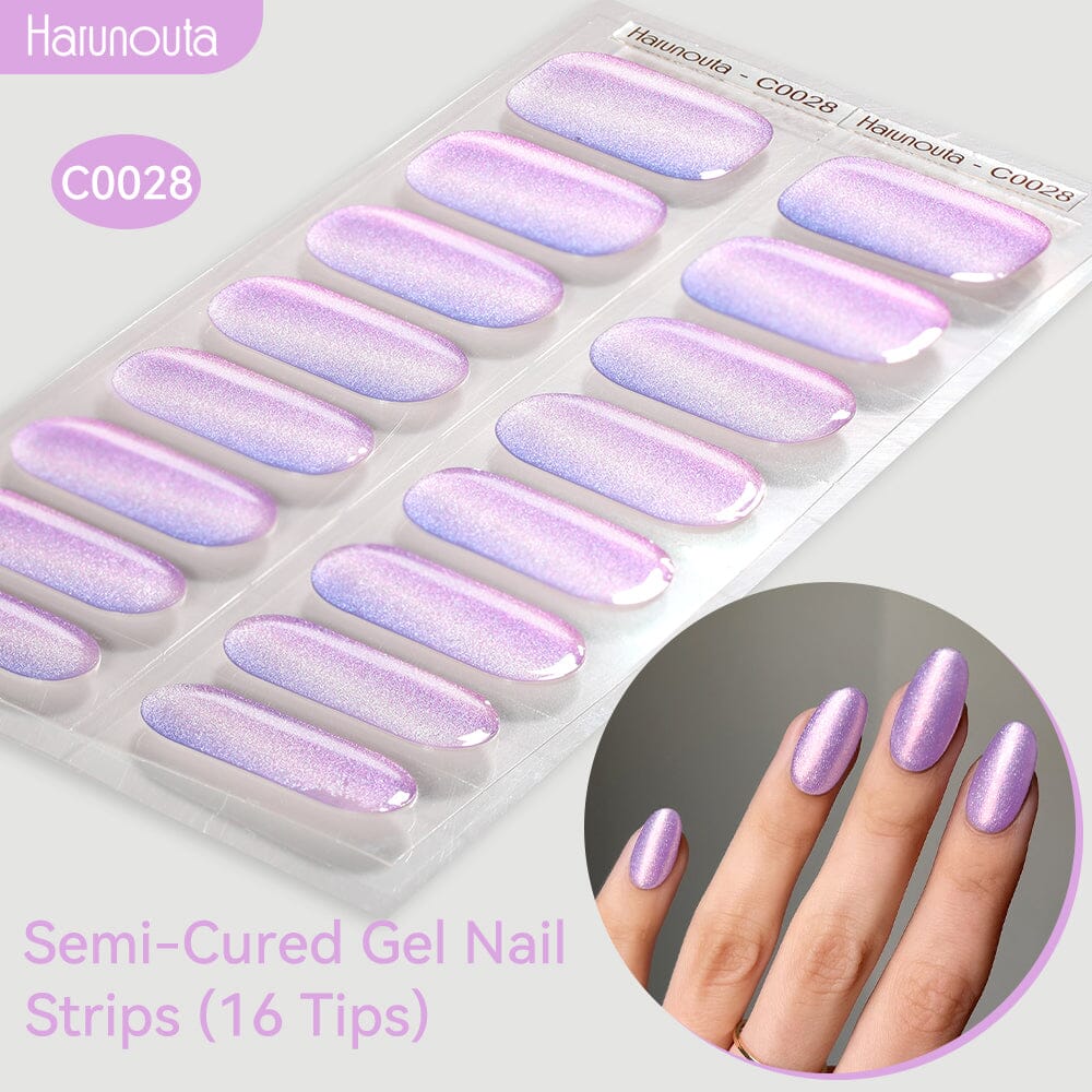 16 Tips Semi-Cured Gel Nail Strips C001-C056 - Image 28