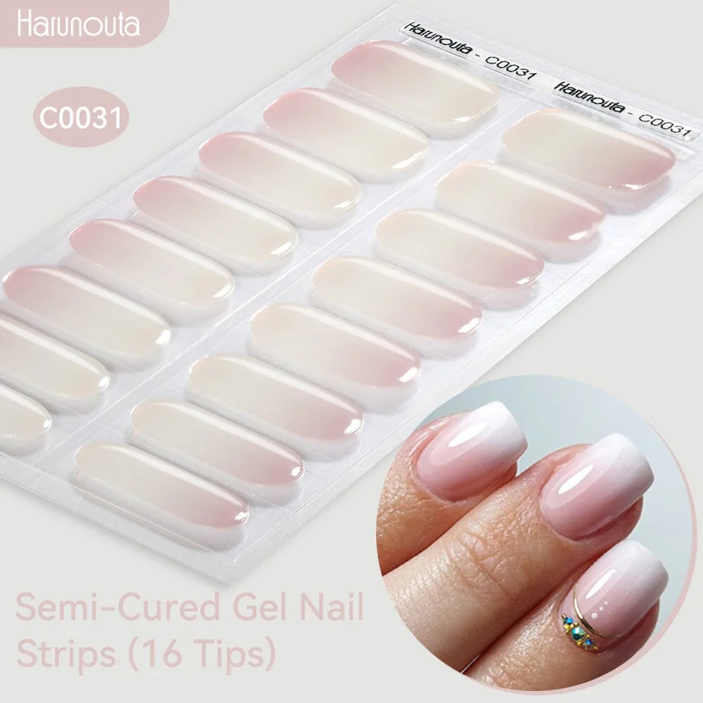 16 Tips Semi-Cured Gel Nail Strips C001-C056 - Image 31