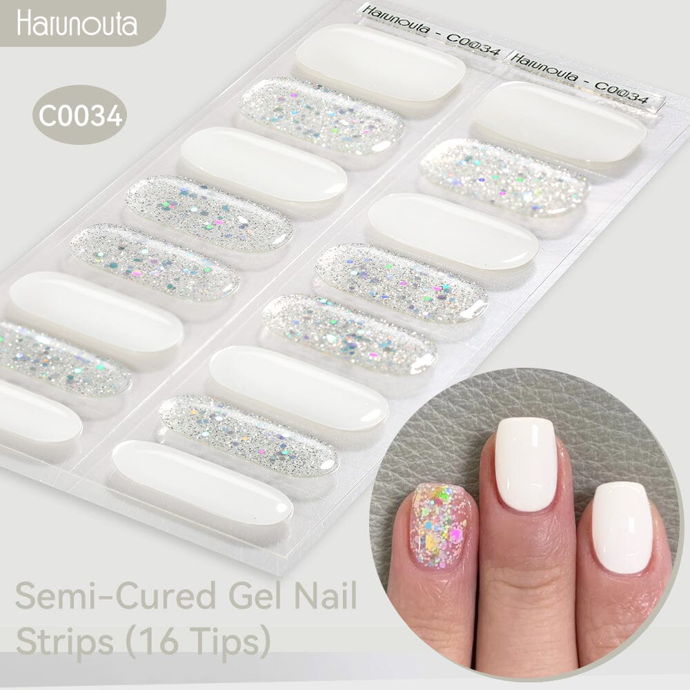 16 Tips Semi-Cured Gel Nail Strips C001-C056 - Image 34