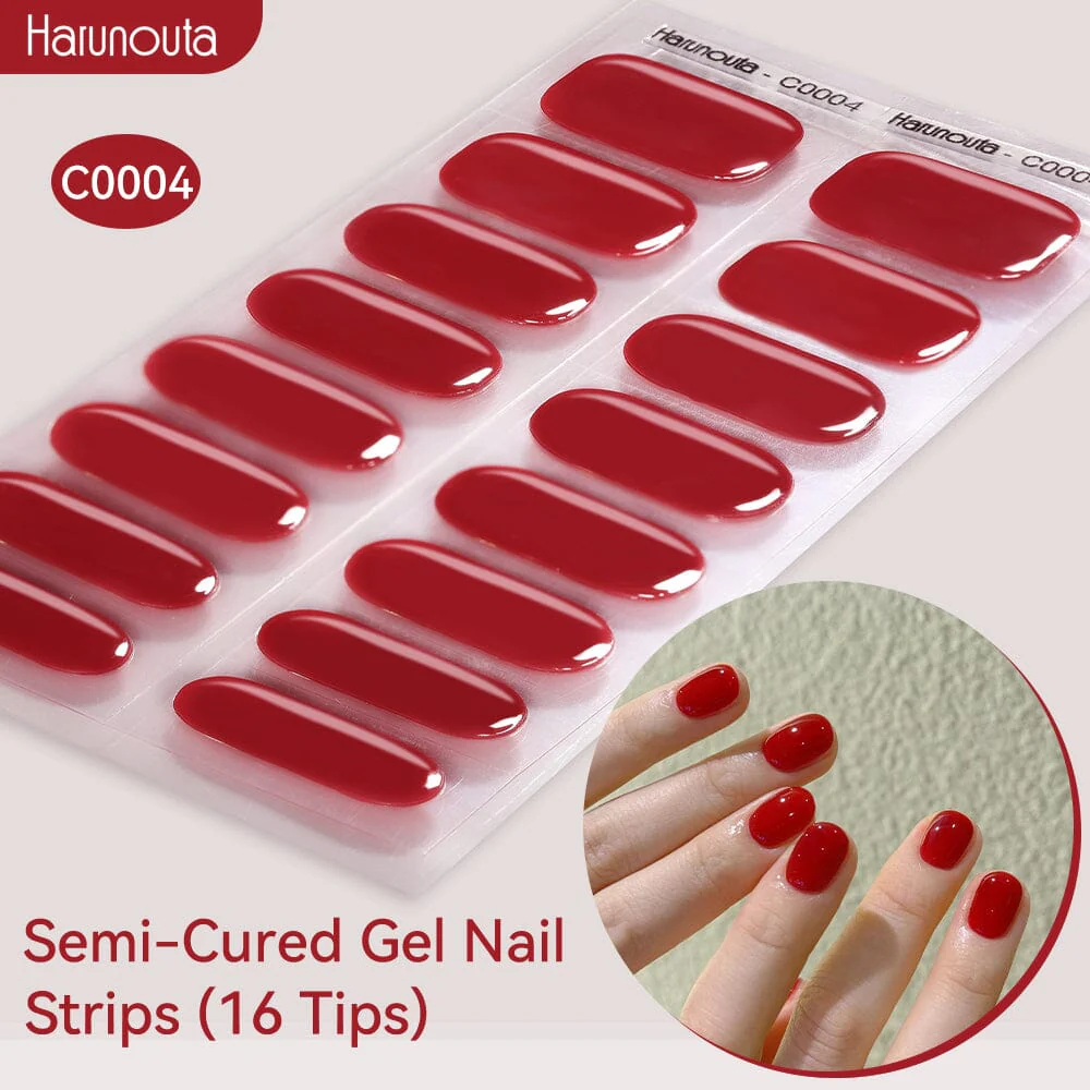 16 Tips Semi-Cured Gel Nail Strips C001-C056 - Image 4