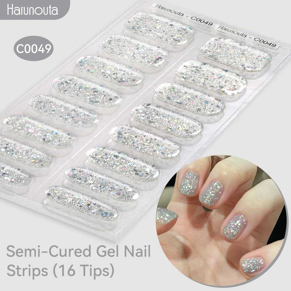 16 Tips Semi-Cured Gel Nail Strips C001-C056 - Image 49
