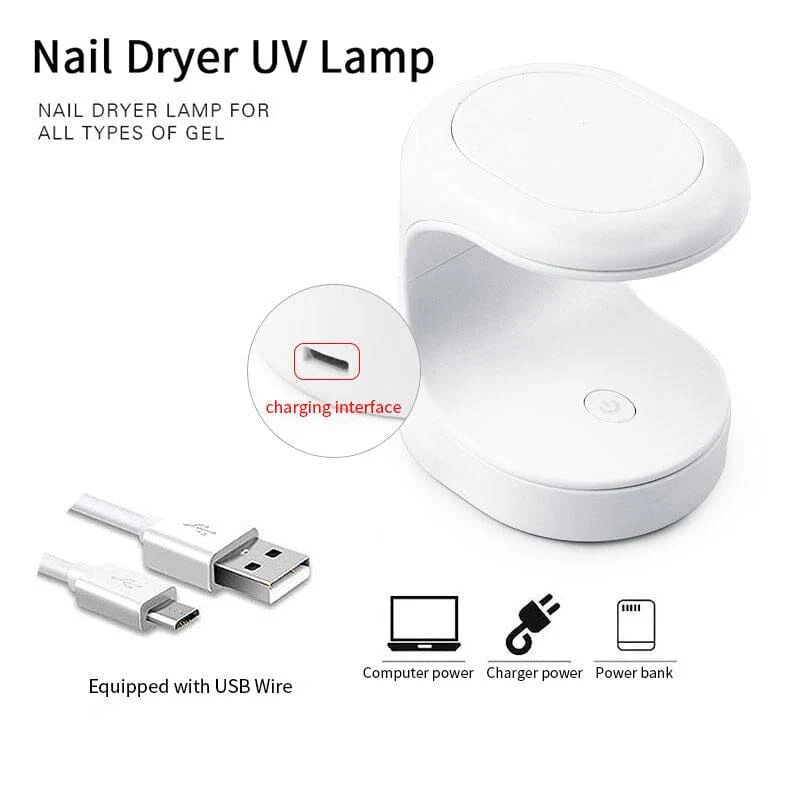 16W White Mini Nail Dryer UV/LED Lamp - Image 3