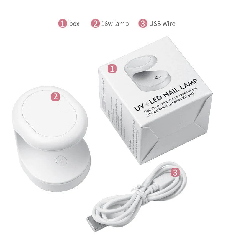 16W White Mini Nail Dryer UV/LED Lamp - Image 4