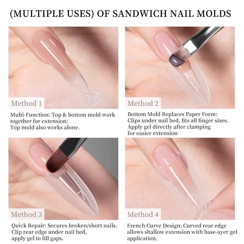 180pcs Stiletto Extension Gel Dual Forms - Image 8