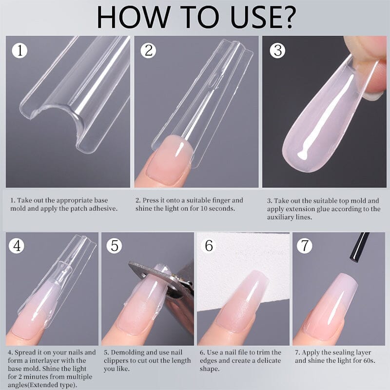 180pcs Stiletto Extension Gel Dual Forms - Image 9