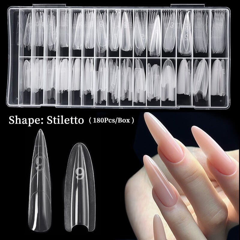180pcs Stiletto Extension Gel Dual Forms