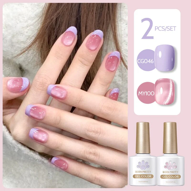 2 Bottles Gel Set French Cat Magnetic Gel 10ml - Image 13