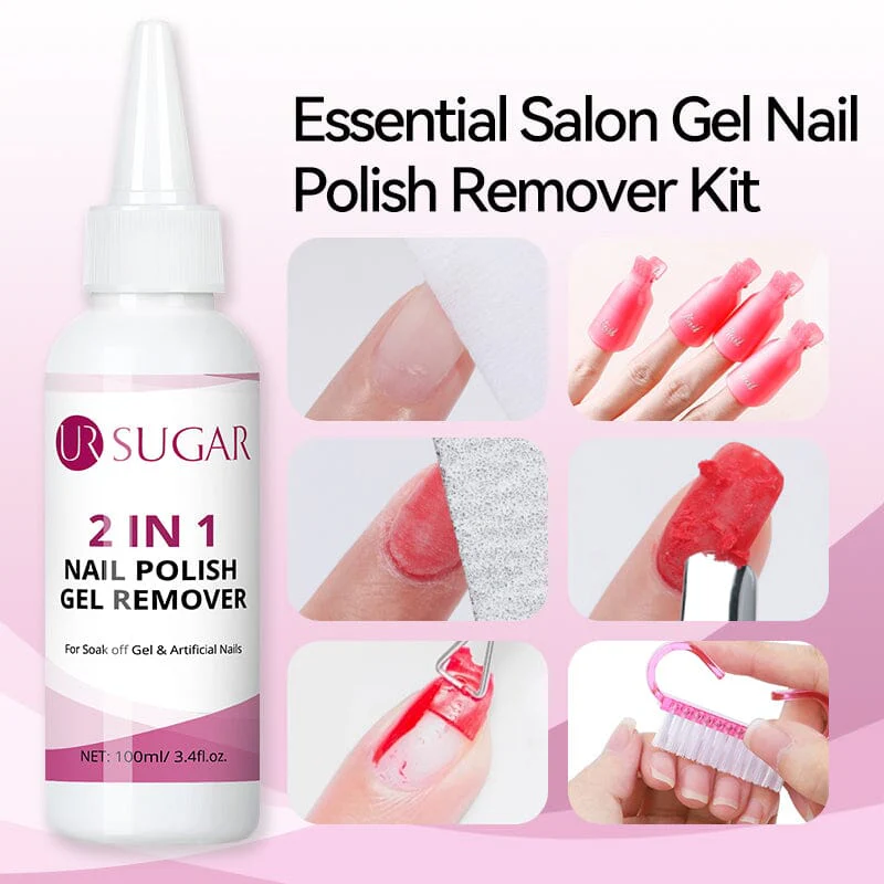 2 in 1 Nail Polish Gel Remover 100ml - Image 2