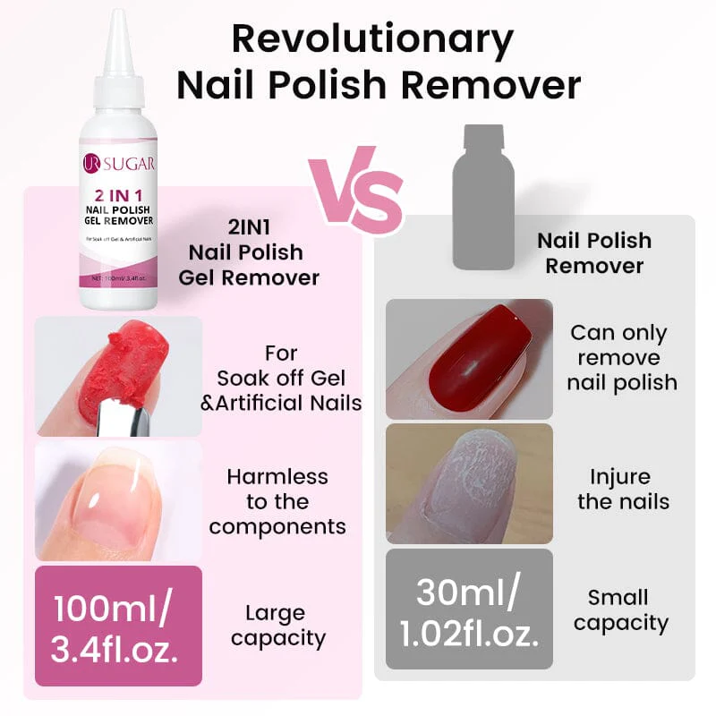 2 in 1 Nail Polish Gel Remover 100ml - Image 4