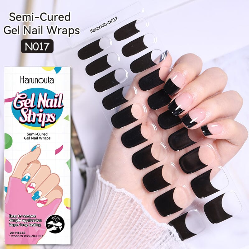 20 Tips Semi-Cured Gel Nail Strips N017