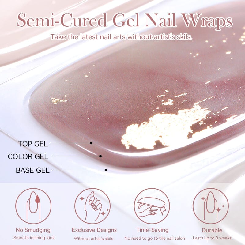 20 Tips Semi-Cured Gel Nail Strips N004 - Image 6