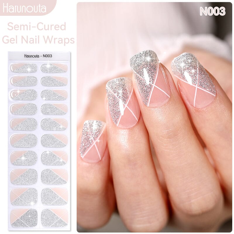 20 Tips Semi-Cured Gel Nail Strips N004 - Image 18