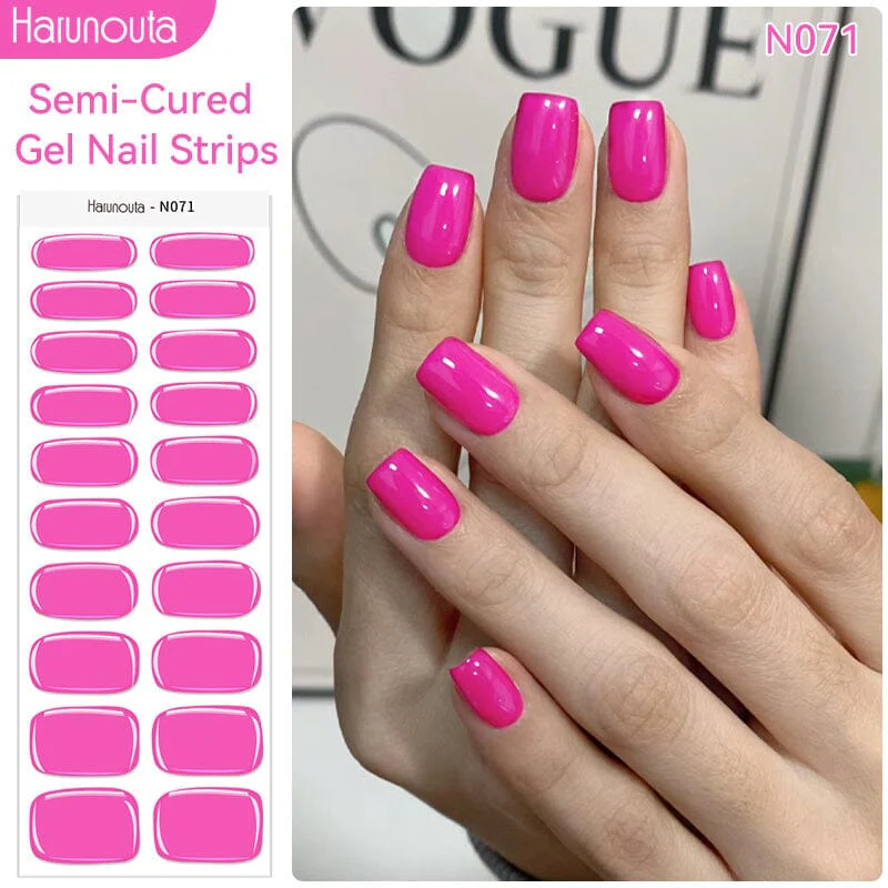 20 Tips Semi-Cured Gel Nail Strips N061-N078 - Image 11
