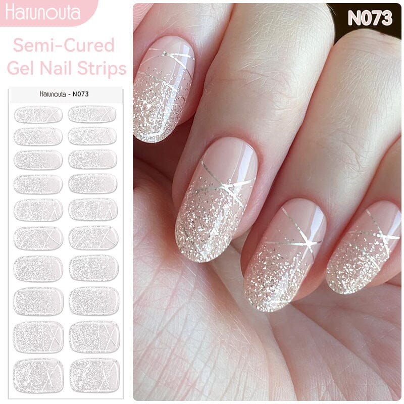 20 Tips Semi-Cured Gel Nail Strips N061-N078 - Image 13