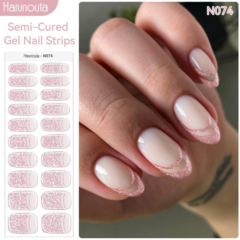 20 Tips Semi-Cured Gel Nail Strips N061-N078 - Image 14