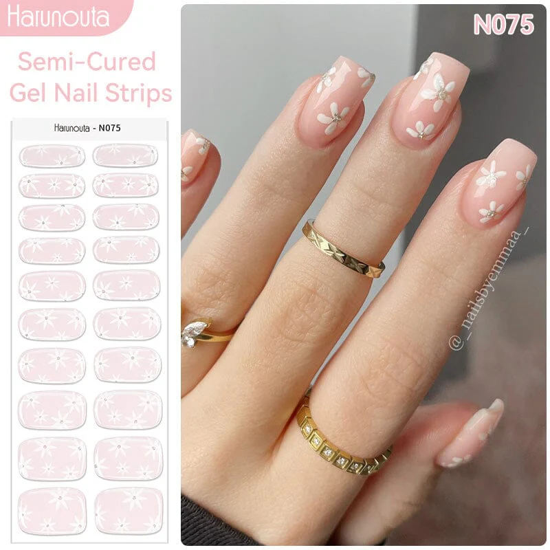 20 Tips Semi-Cured Gel Nail Strips N061-N078 - Image 15