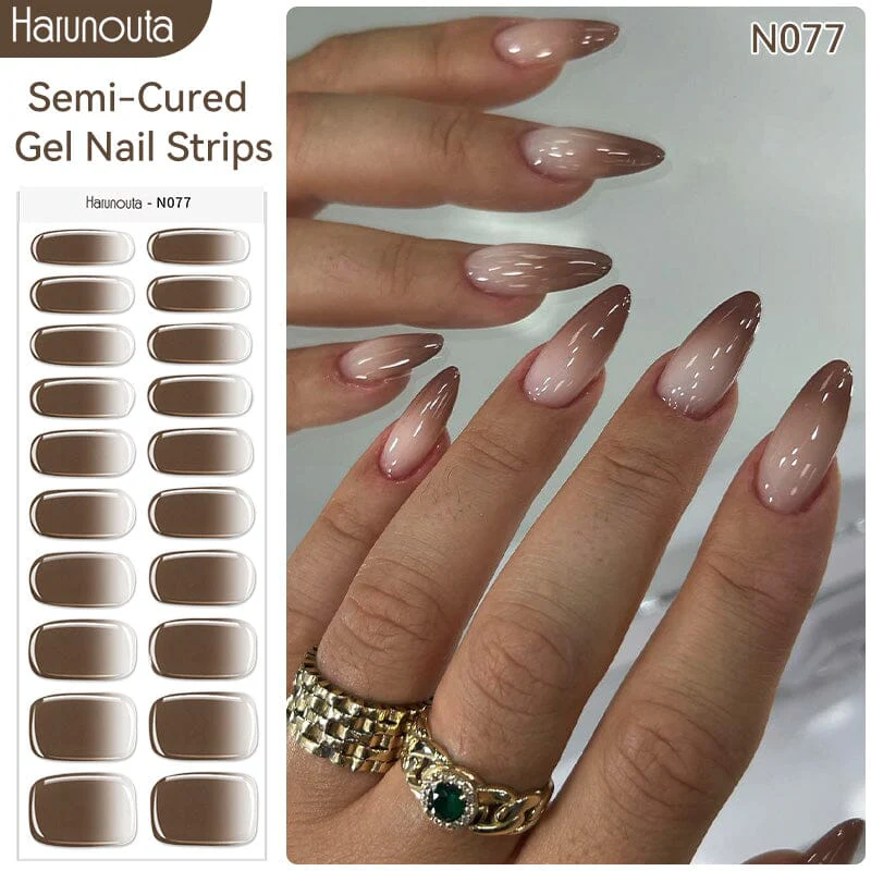 20 Tips Semi-Cured Gel Nail Strips N061-N078 - Image 17