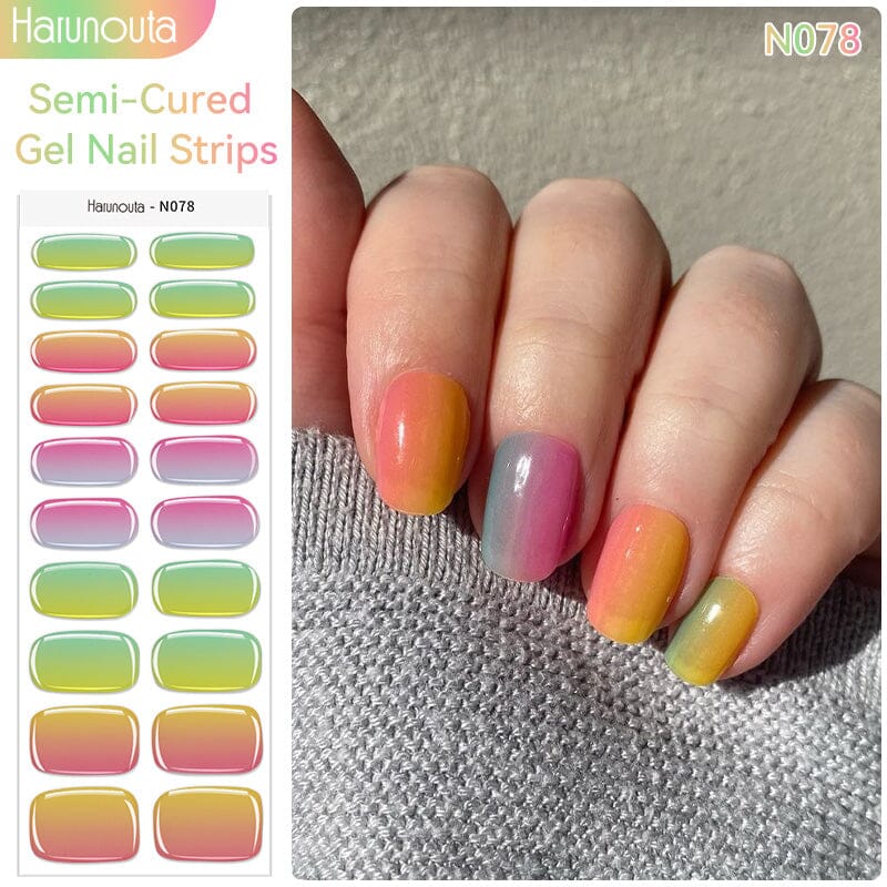 20 Tips Semi-Cured Gel Nail Strips N061-N078 - Image 18