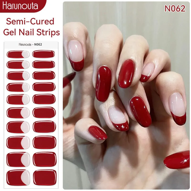 20 Tips Semi-Cured Gel Nail Strips N061-N078 - Image 2