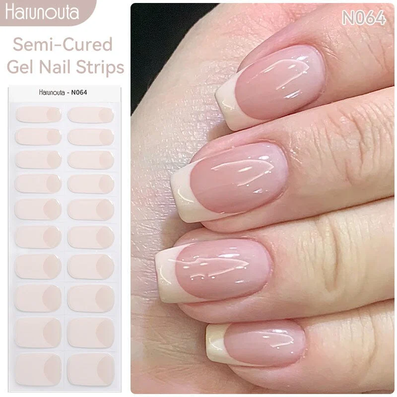 20 Tips Semi-Cured Gel Nail Strips N061-N078 - Image 4