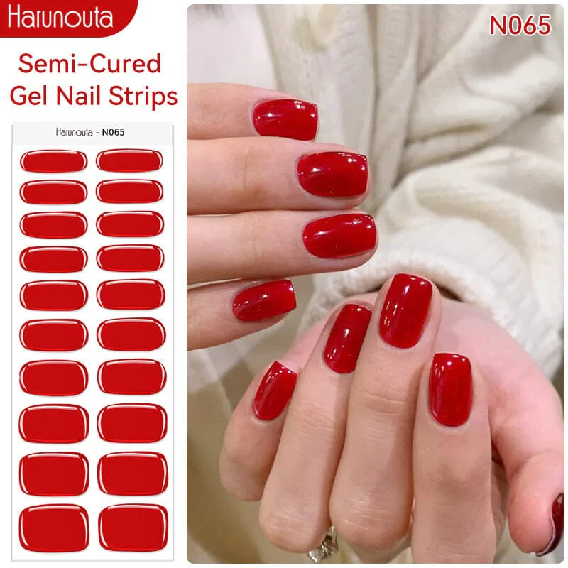 20 Tips Semi-Cured Gel Nail Strips N061-N078 - Image 5