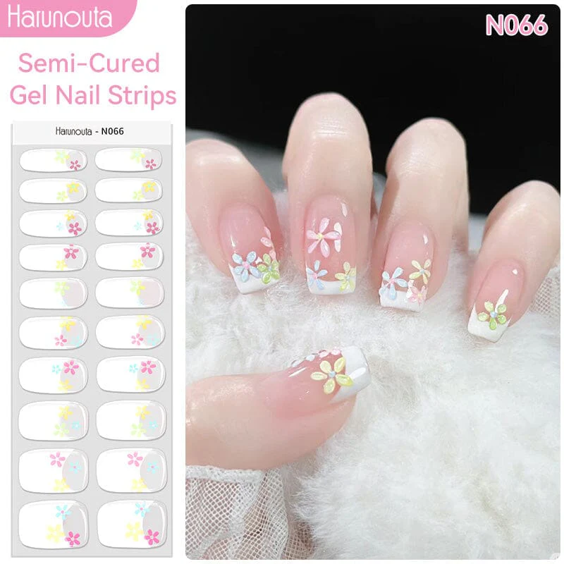 20 Tips Semi-Cured Gel Nail Strips N061-N078 - Image 6