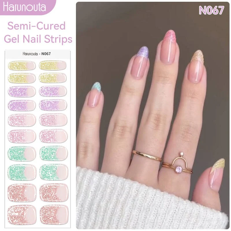 20 Tips Semi-Cured Gel Nail Strips N061-N078 - Image 7