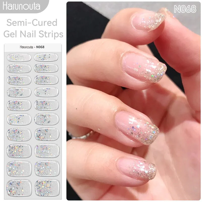 20 Tips Semi-Cured Gel Nail Strips N061-N078 - Image 8