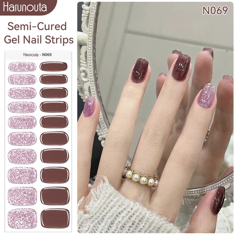 20 Tips Semi-Cured Gel Nail Strips N061-N078 - Image 9