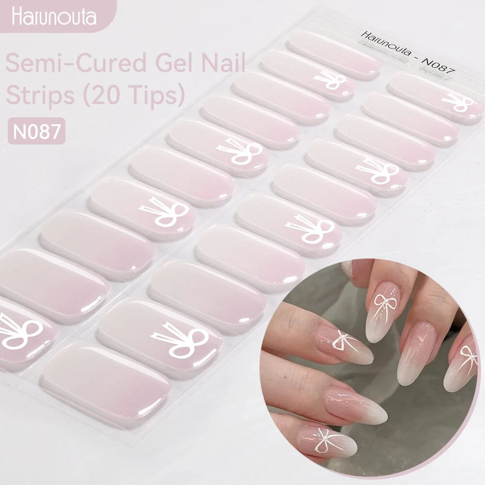 20 Tips Semi-Cured Gel Nail Strips N079-N088 - Image 16